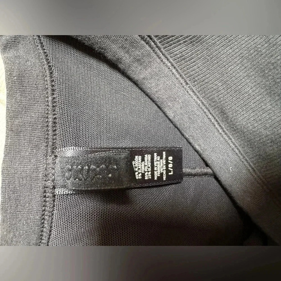 SKIMS Cotton Rib One Piece Women’s Bodysuit Black Size Large $78.00 - Picture 4 of 5